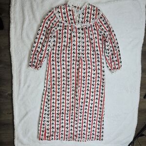 Vtg Lanz of Salzburg Disney Mickey Minnie Nightgown Full Length Flannel Granny